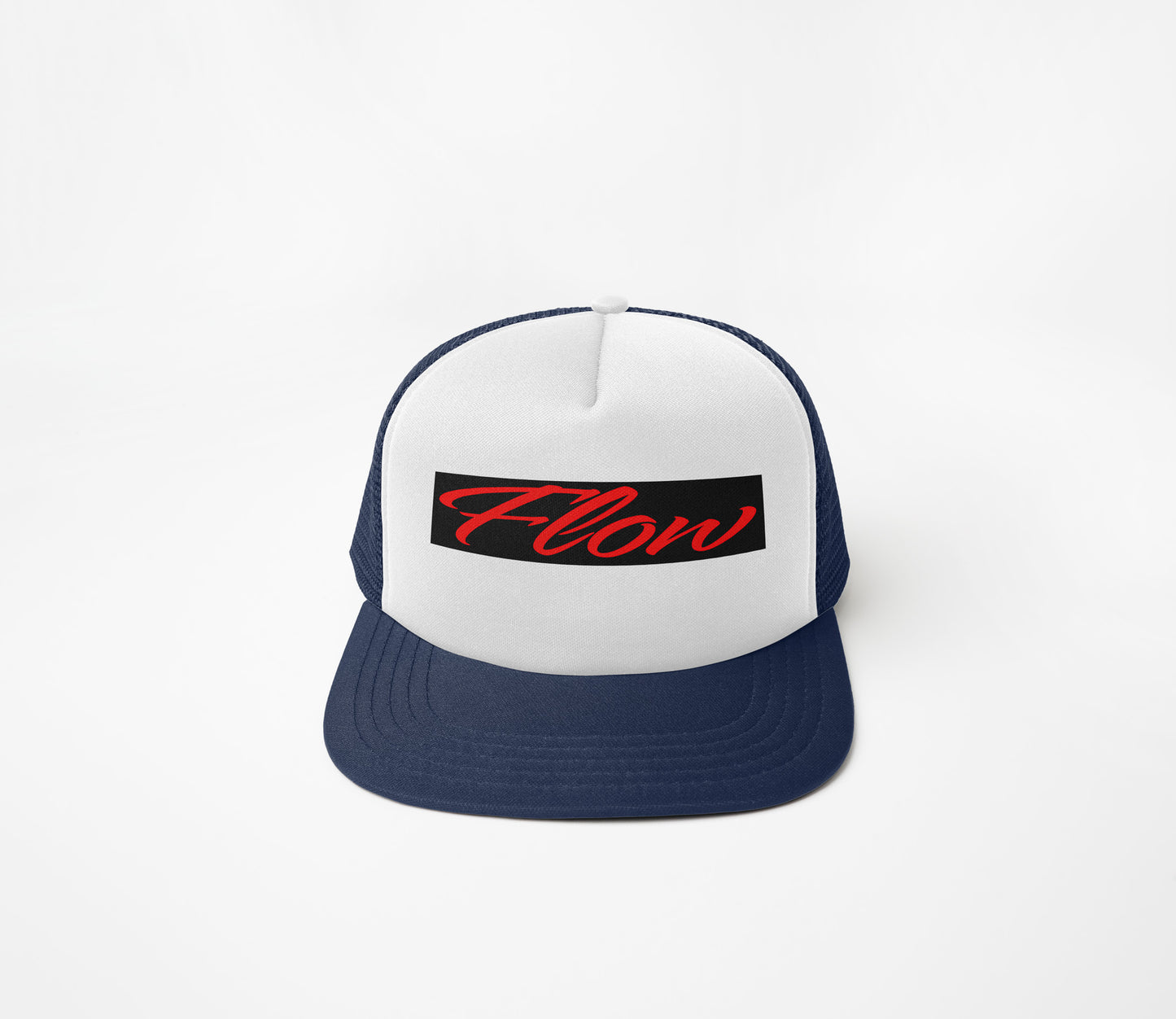 "Trucker Hat" (Black/Red Box Logo)